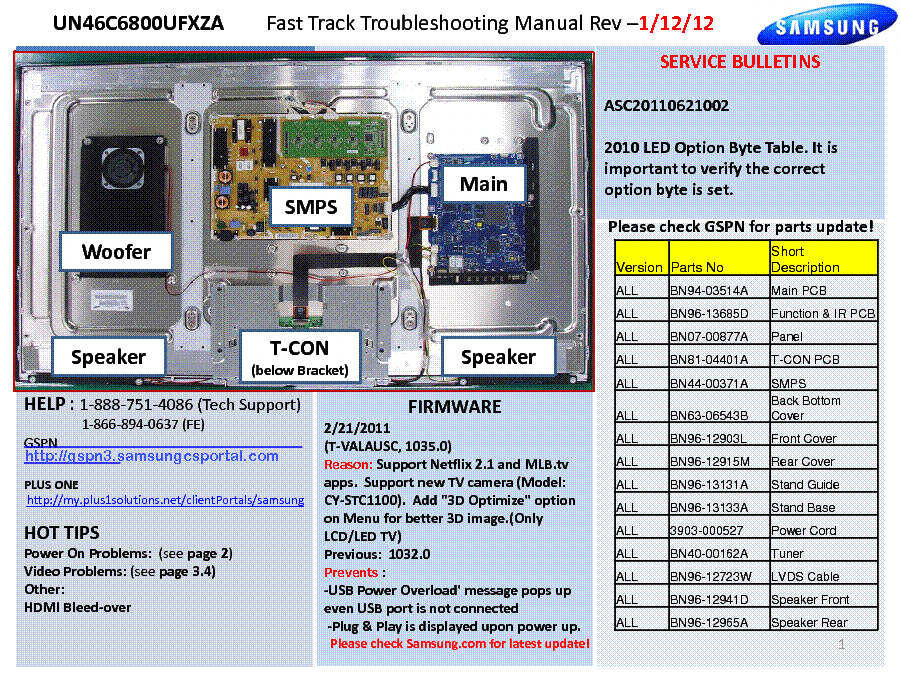 SAMSUNG UN46C6800UFXZA FAST TRACK GUIDE service manual (1st page)