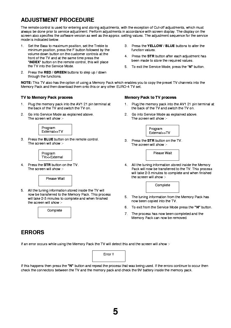 PANASONIC EURO4 service manual