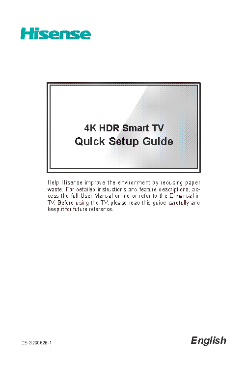 HISENSE 43H6G USER MANUAL Service Manual download, schematics, eeprom