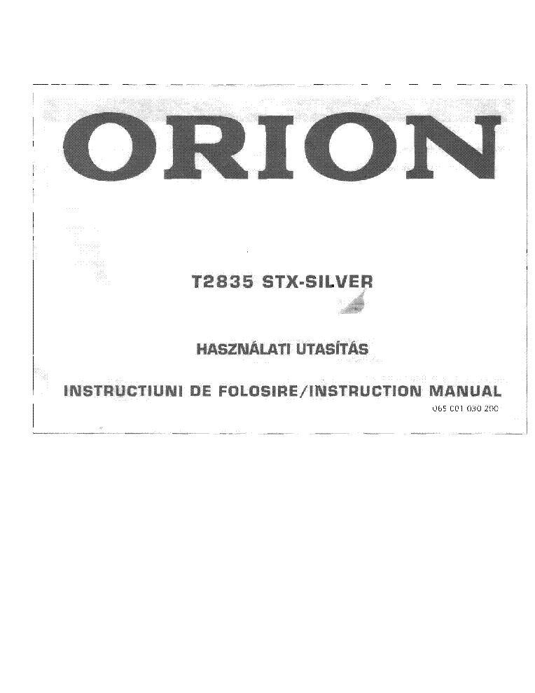 Orion t32dled service manual