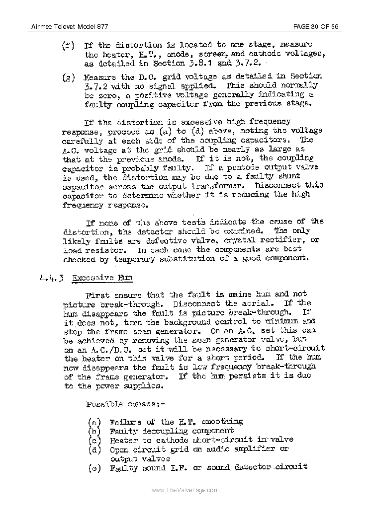 AIRMEC 877 TELEVET SM service manual