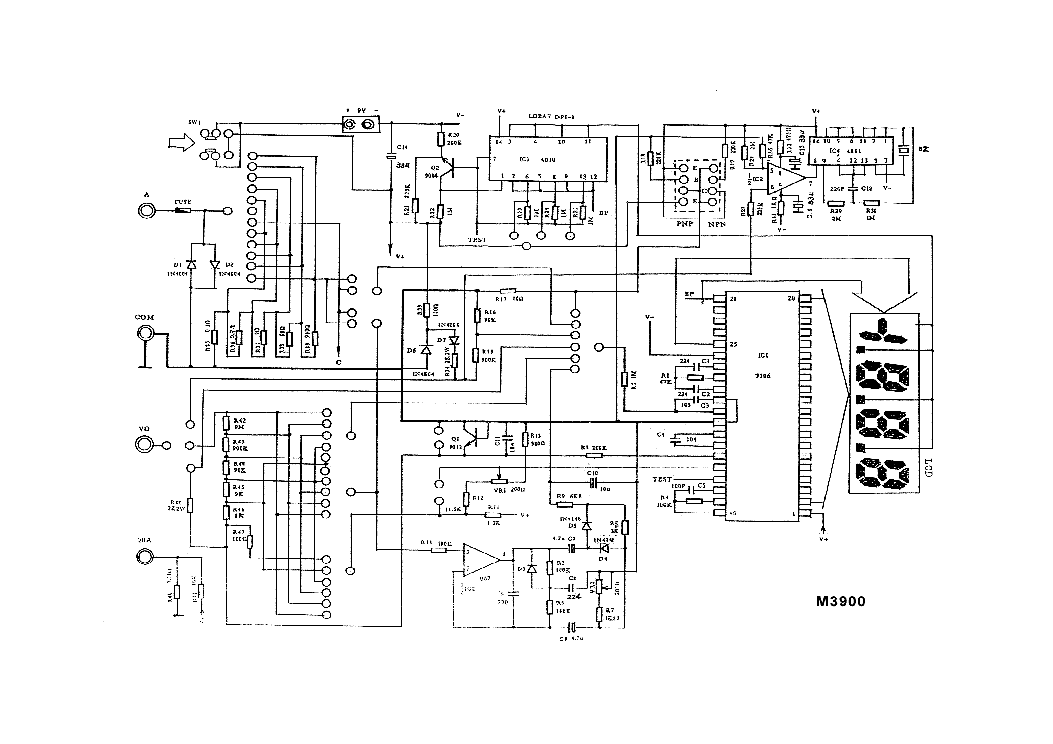 M3900 DIGITAL MULTIMETER SCH service manual (1st page)