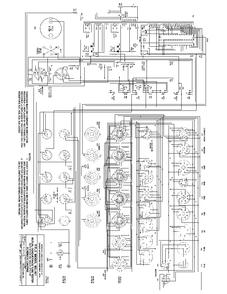 MARCONIMU 101 TUBE TESTER SCH service manual