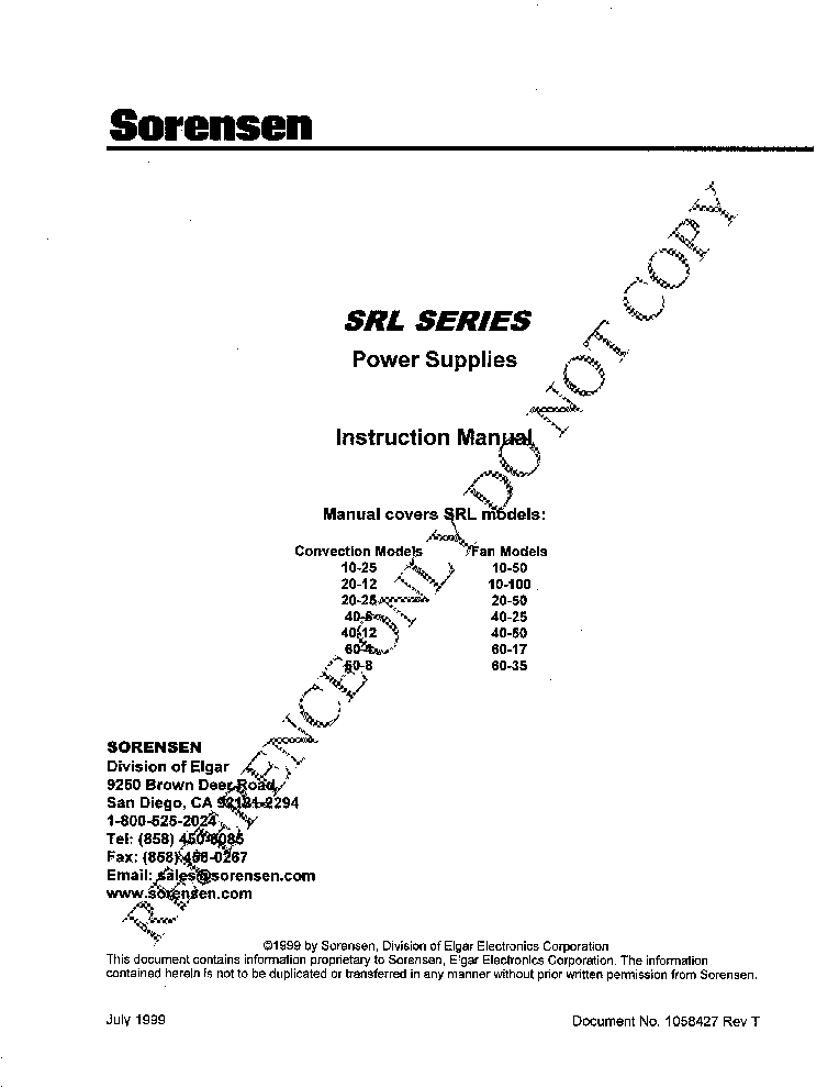 sorensen ntouch vp 2 manual