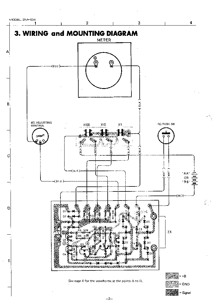 TOA ZM-104 SM Service Manual download, schematics, eeprom, repair info ...