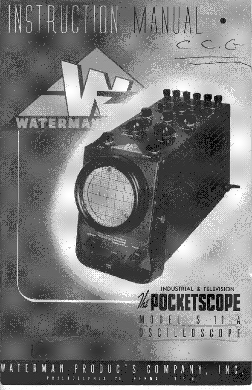 WATERMAN S-11-A POCKETSCOPE service manual