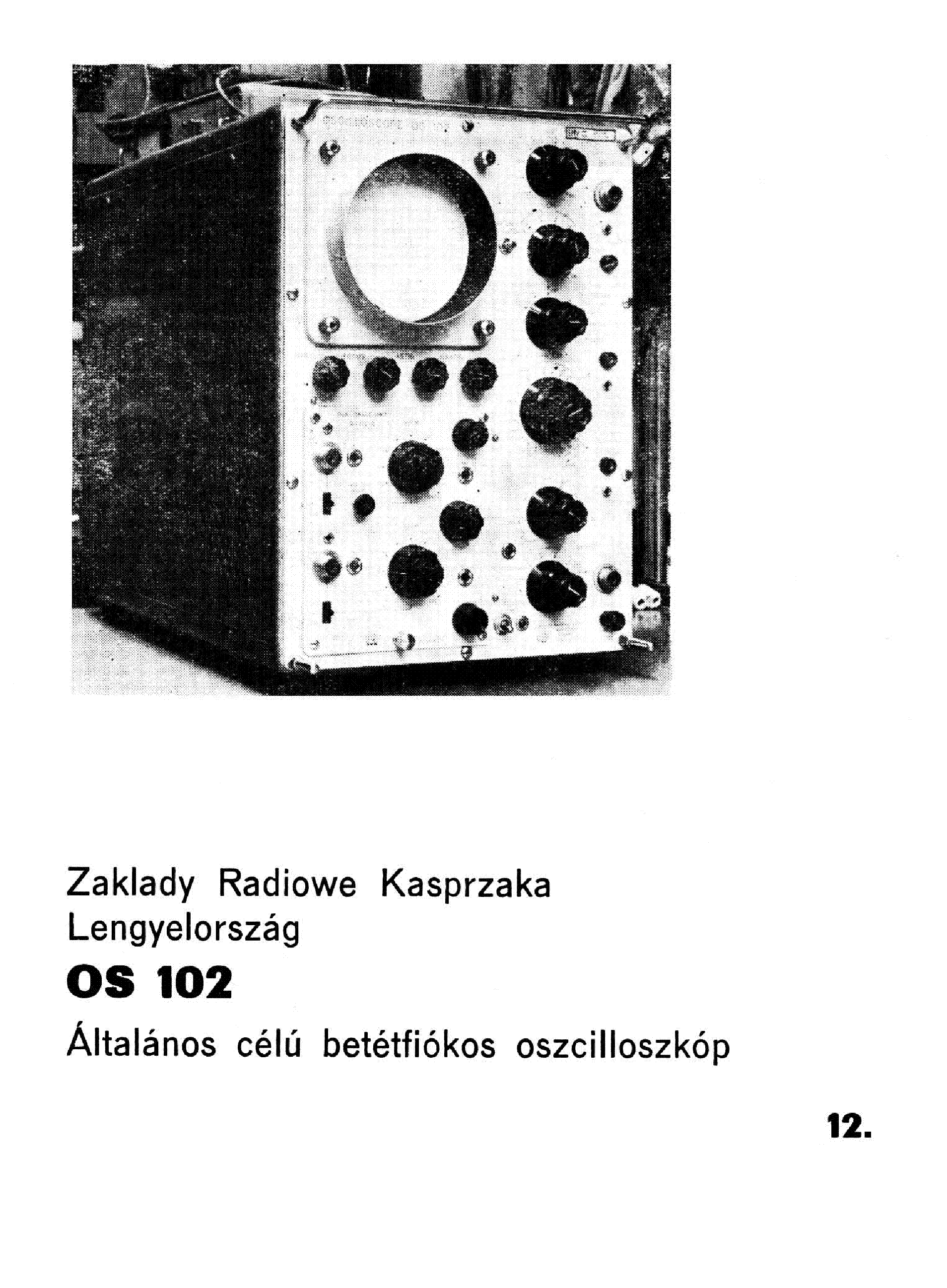 ZRK OS-102 OSZCILLOSZKOP service manual (1st page)