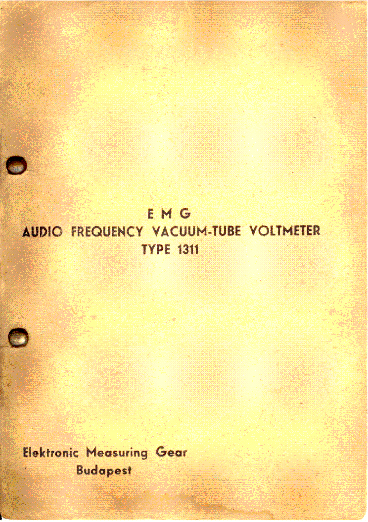 EMG 1311 VOLTMETER service manual