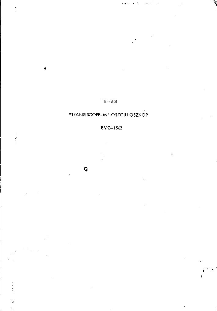 EMG 1563 TR-4651 TRANSISCOPE-M service manual