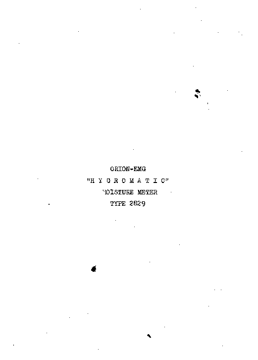 EMG 2829 HYGROMATIC METER SM service manual