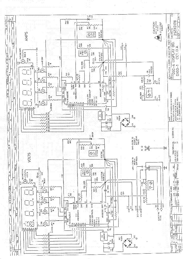 FARNELL D100-1 0-100V 1A POWER SUPPLY 1982 SCH service manual
