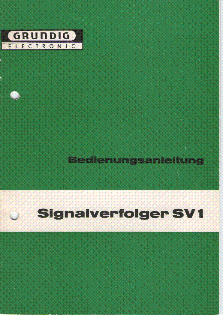 Schaltbild  Copy Grundig Bedienungsanleitung für Tongenerator TG 4 mit Service 
