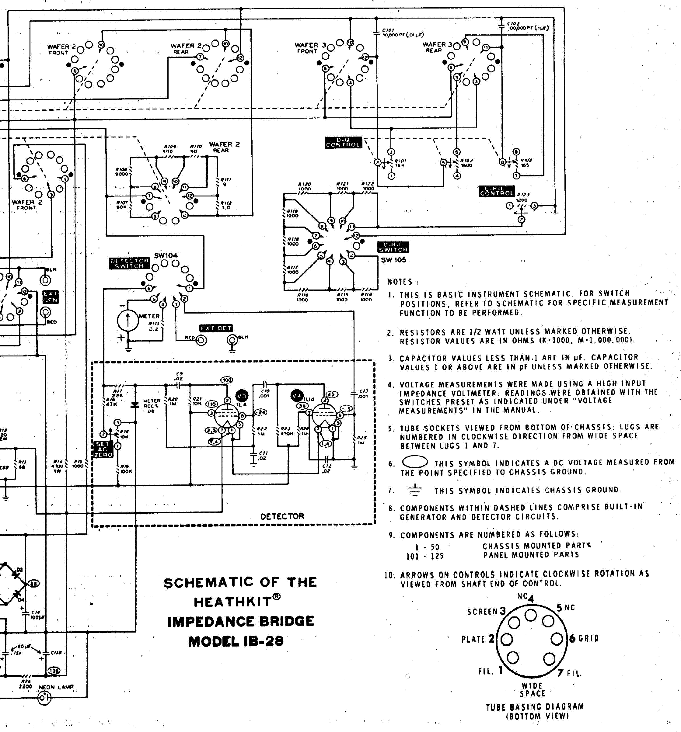 HEAATHKIT IB-2B IMPEDANCE BRIDGE SM Service Manual download, schematics ...