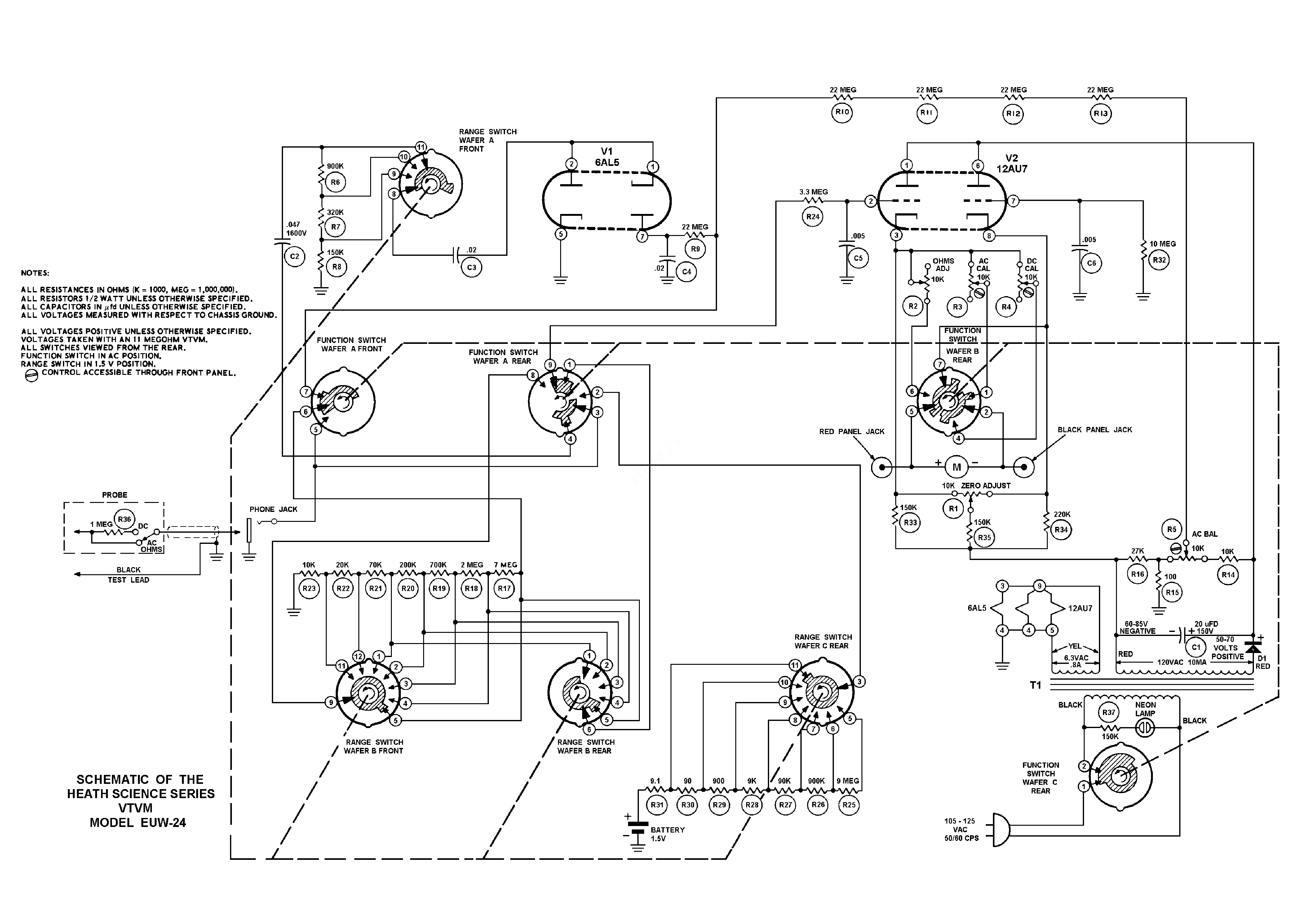 HEATHKIT EUW24 VTVM SCH service manual