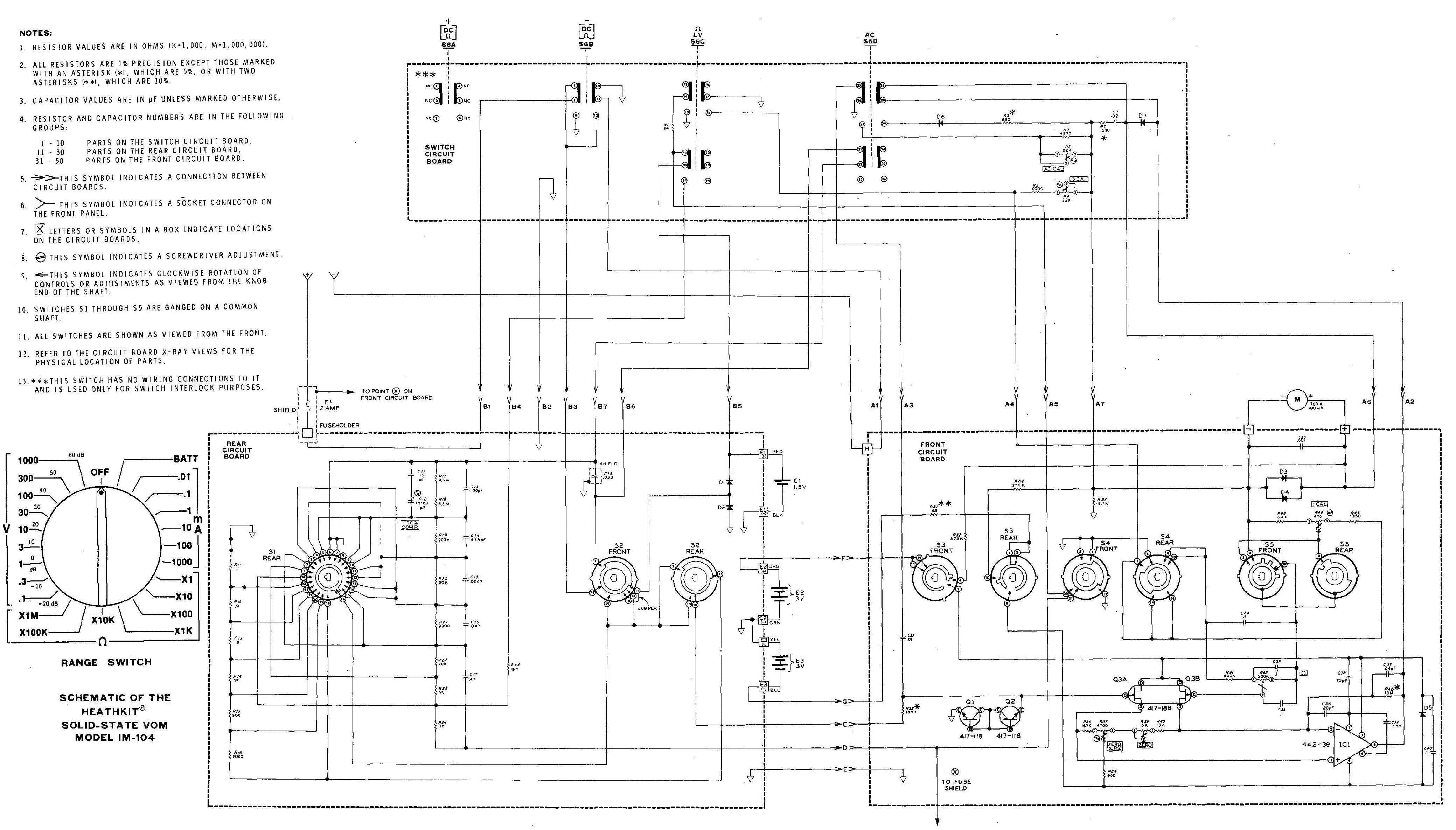 HEATHKIT IM-104 SOLID STATE VOM SM service manual