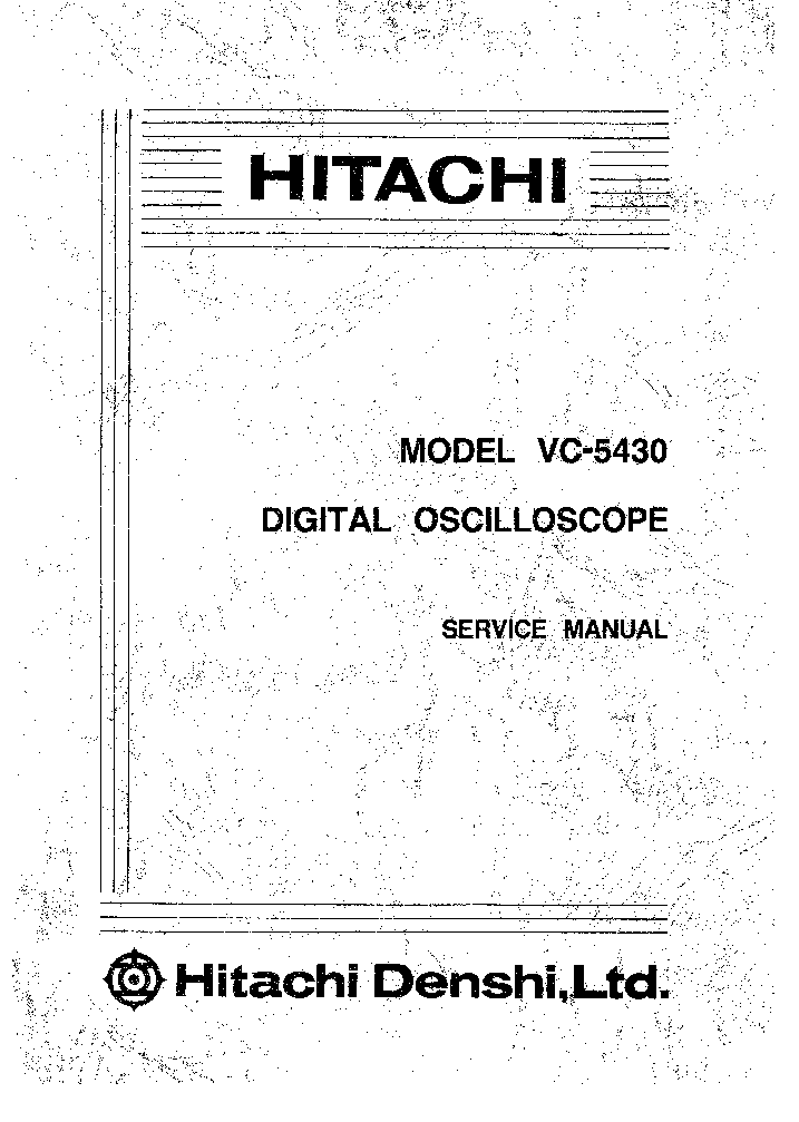 HITACHI VC-5430 OSCILLOSCOPE SM service manual