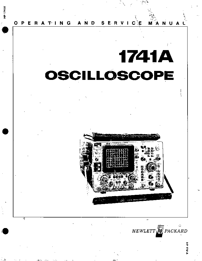 HP 1742A Oscilloscope Operating & Service Manual with Schematics 
