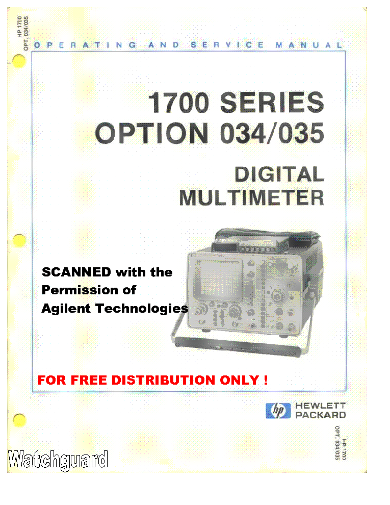 Hewlett Packard Operating & Service Manual for the 5326A 5326B Timer-Counter 