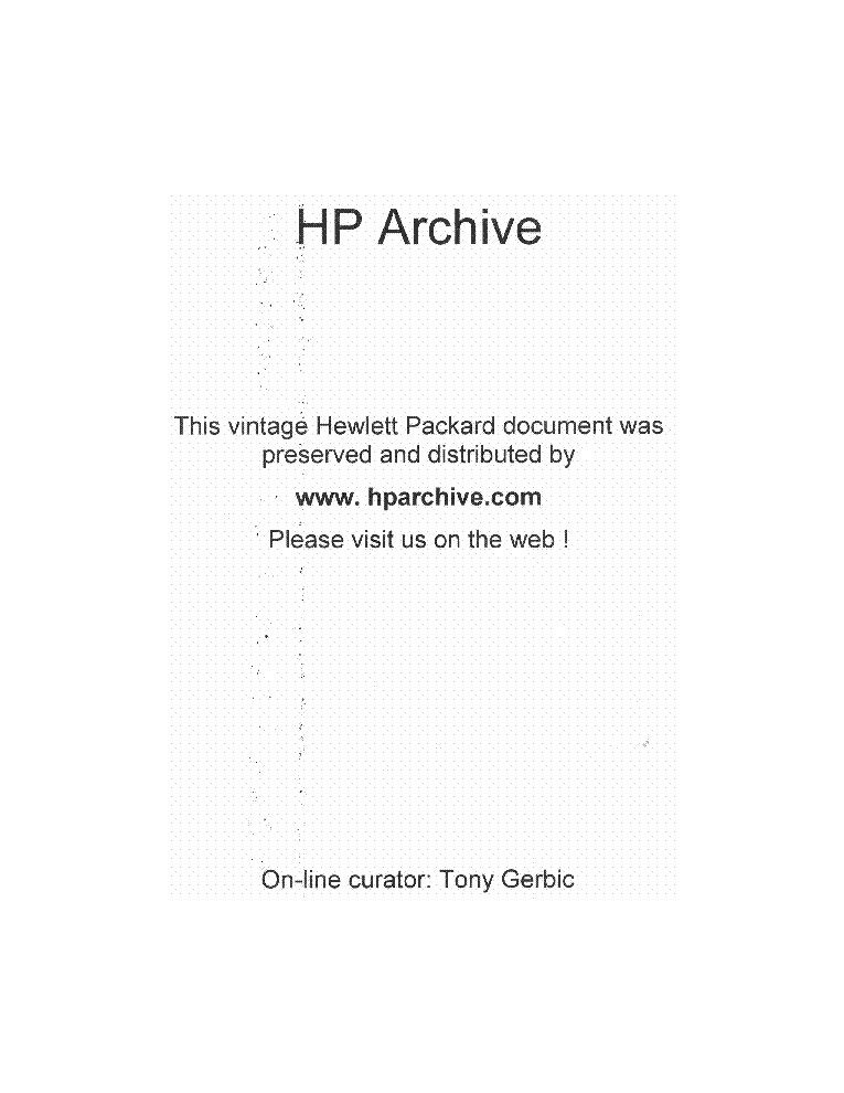 Hewlett Packard Operating & Service Manual for the 5326A 5326B Timer-Counter 
