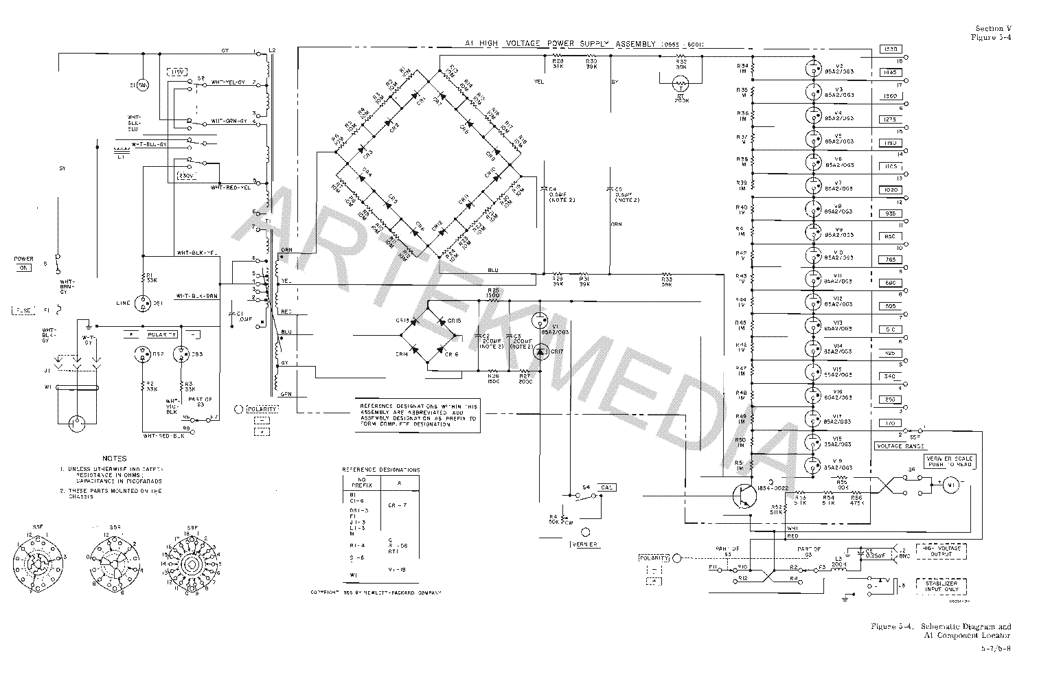 HP Hewlett Packard 333A 334A Distortion Analyz Ops & Service Manual w/Schematics 