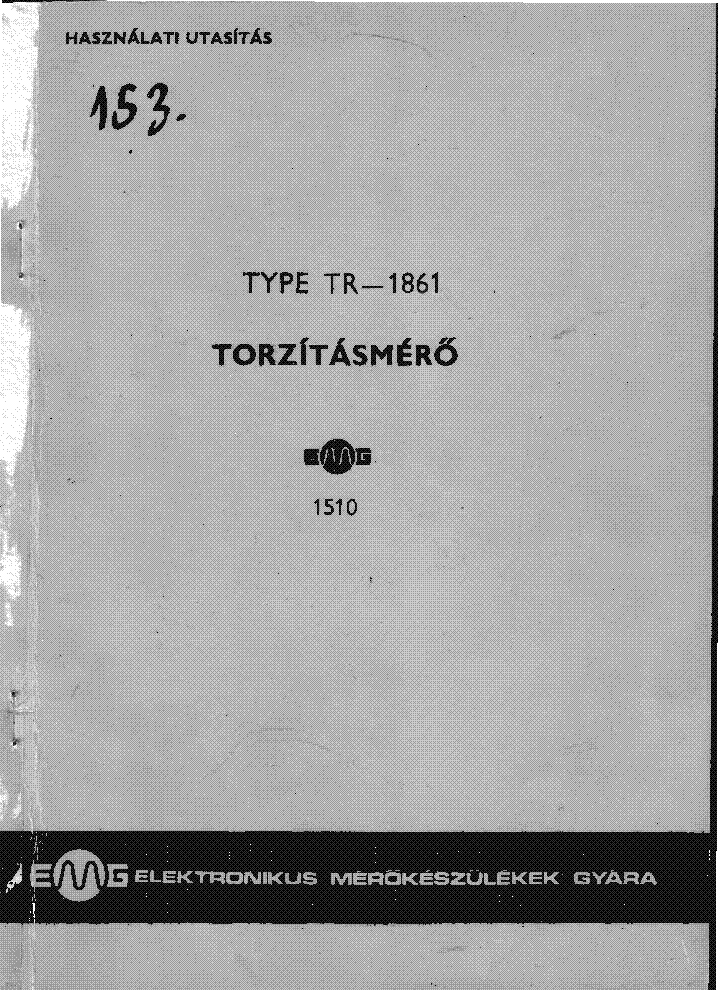 EMG 1510 TR-1861 TORZITASMERO SM service manual