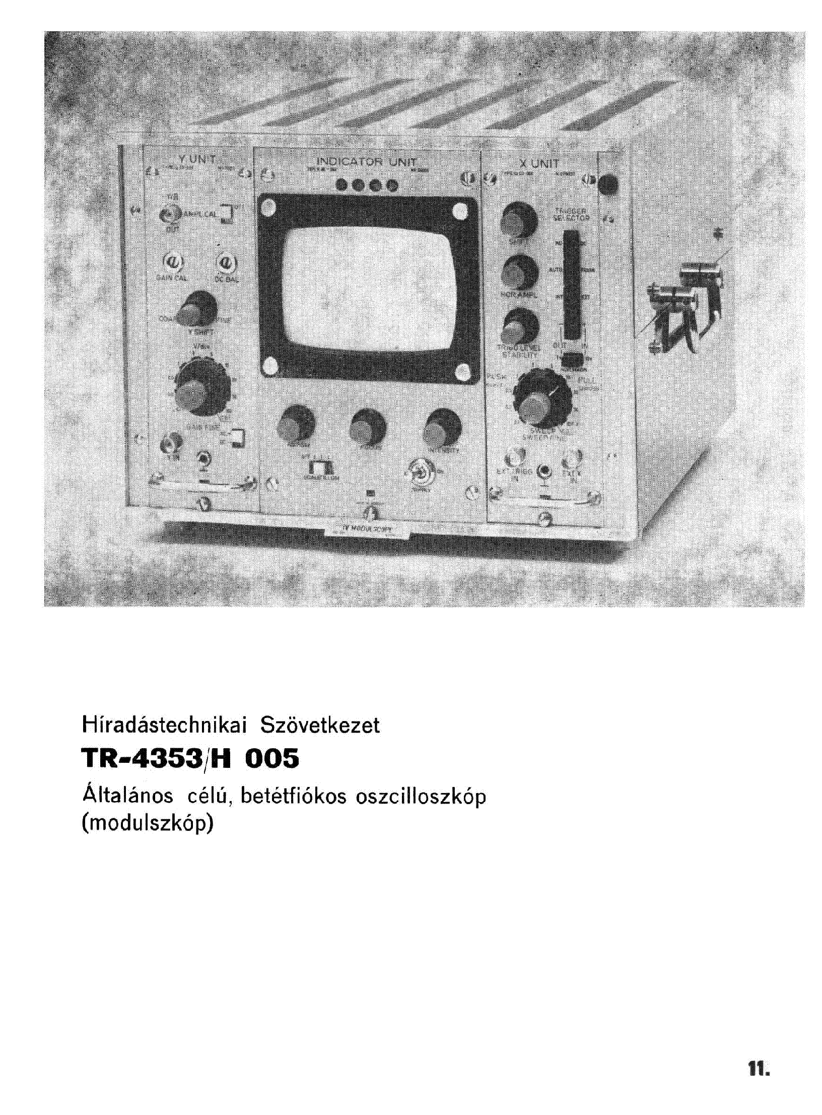 HTSZ TR4353-H-005 OSZCILLOSZKOP service manual (1st page)