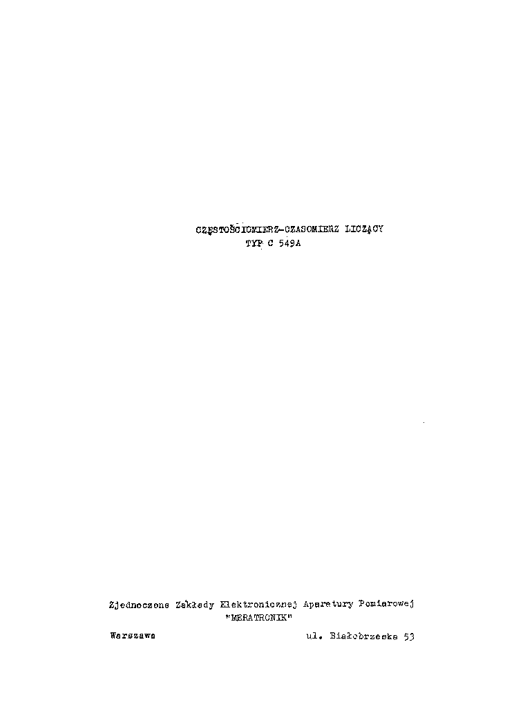 MERATRONIK C549A service manual