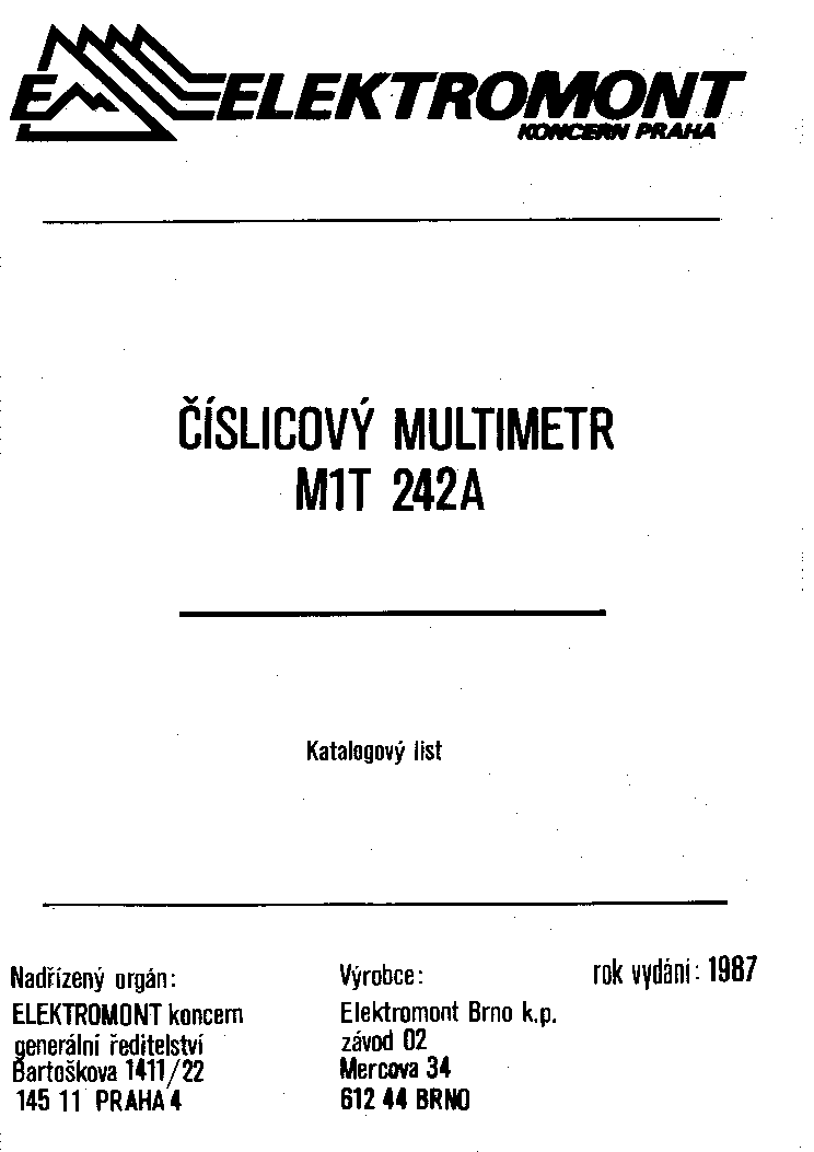 METRA M1T242A SM service manual