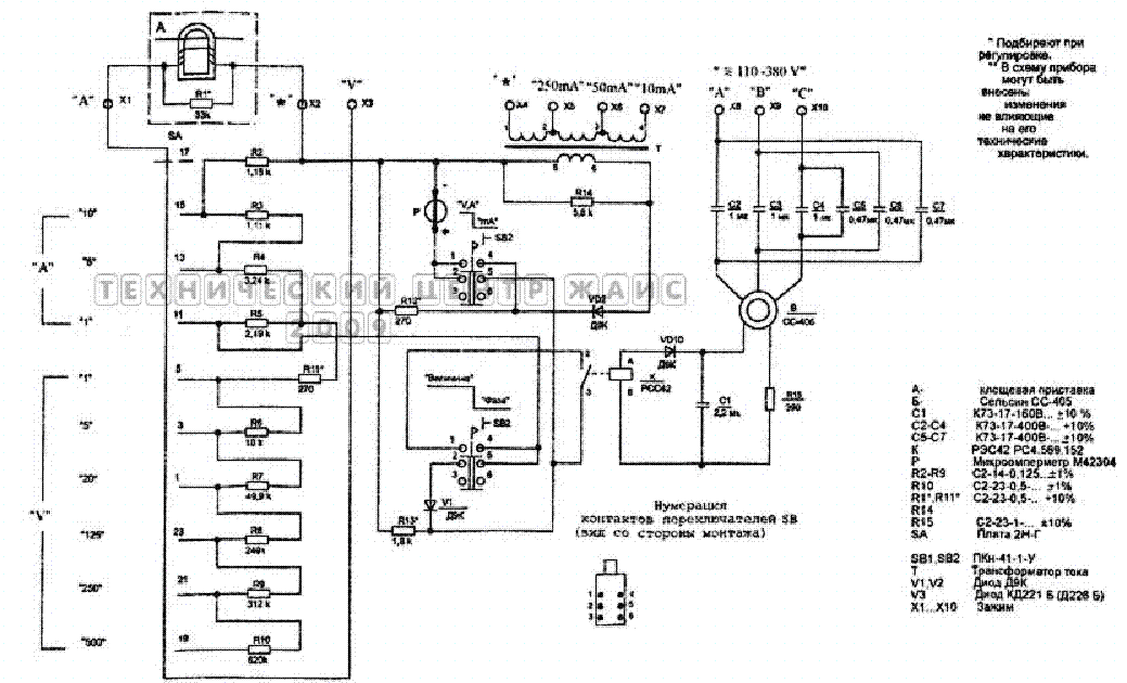 OROSZ USSR VAF85 VOLT-AMPER-METER SCH service manual