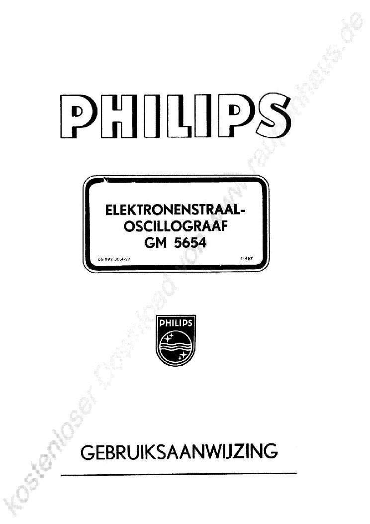 PHILIPS GM5654 SZKOP 1954 SM service manual (1st page)