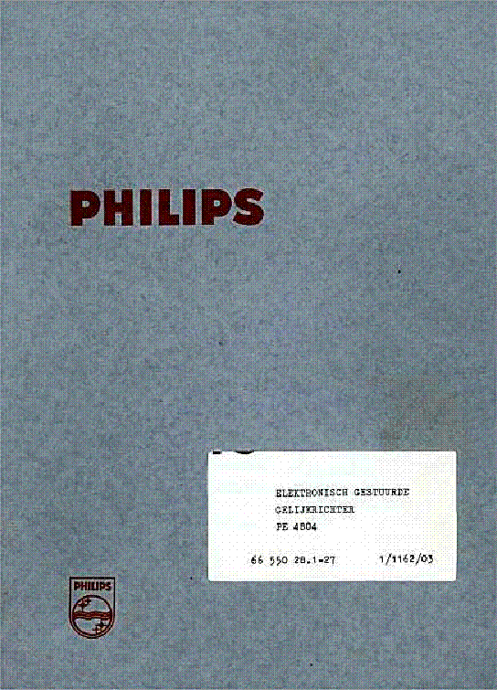 PHILIPS PE4804 2X0-30V,2A DC REGULATED PSU SM service manual (1st page)