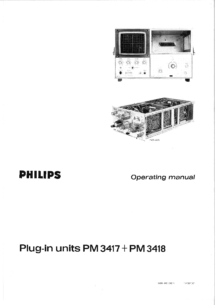 PHILIPS PM3417-PM3418 TB AND Y-AMP FOR PM3410 OP 1968 SM service manual