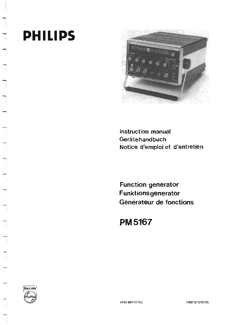PHILIPS PM5167 FUNCTION GENERATOR SM service manual (2nd page)