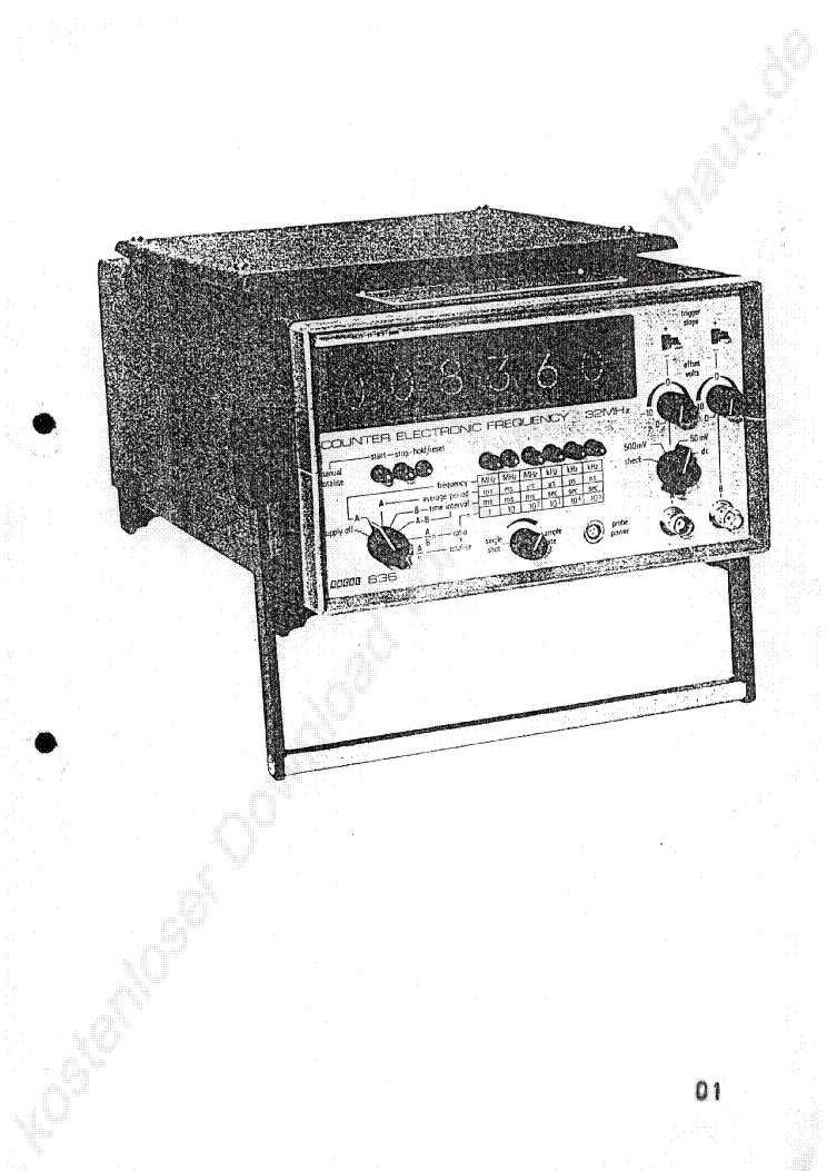 RACAL 836 32MHZ COUNTER DIGITALIS FREKVENCIAMERO 1972 SM service manual (1st page)