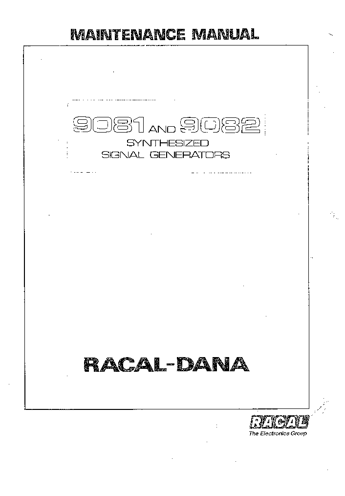 RACAL-DANA 5002 OPERATING & MAINTENANCE MANUALS  2-Vols 