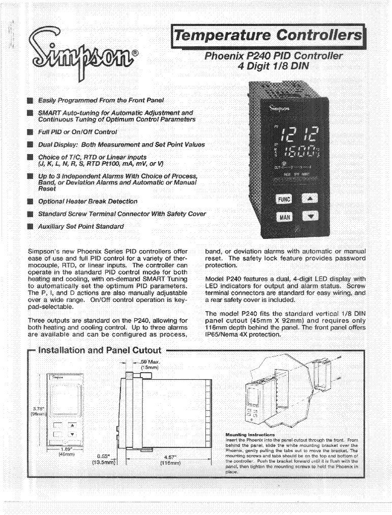 temperature controller pdf