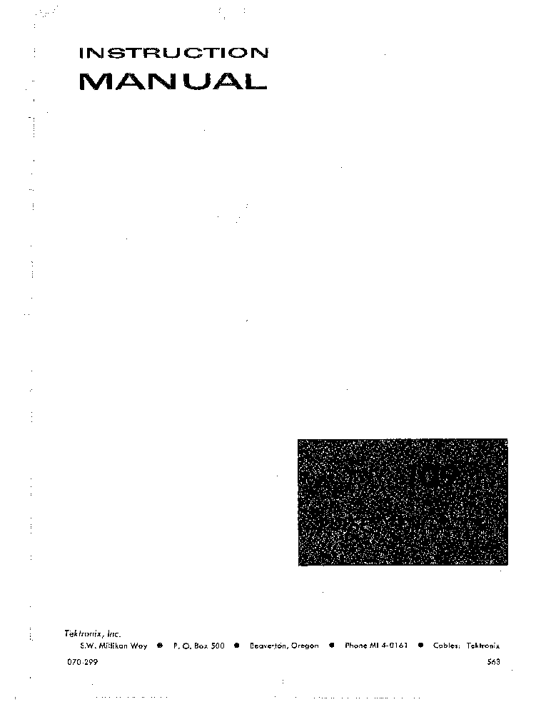 TEKTRONIX 109 PULSE GEN INSTRUCTION SM service manual (1st page)