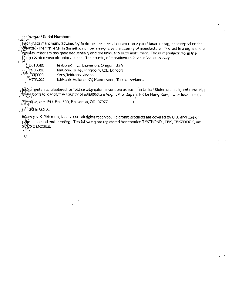 TEKTRONIX 11801B OSCILLOSCOPE service manual (2nd page)