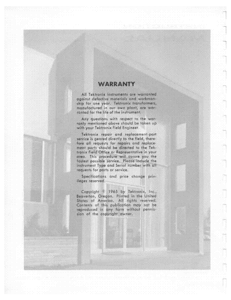 TEKTRONIX 184 TIME MARK GENERATOR 1965 SM service manual (2nd page)