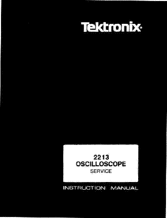 TEKTRONIX 2213 SM service manual (1st page)
