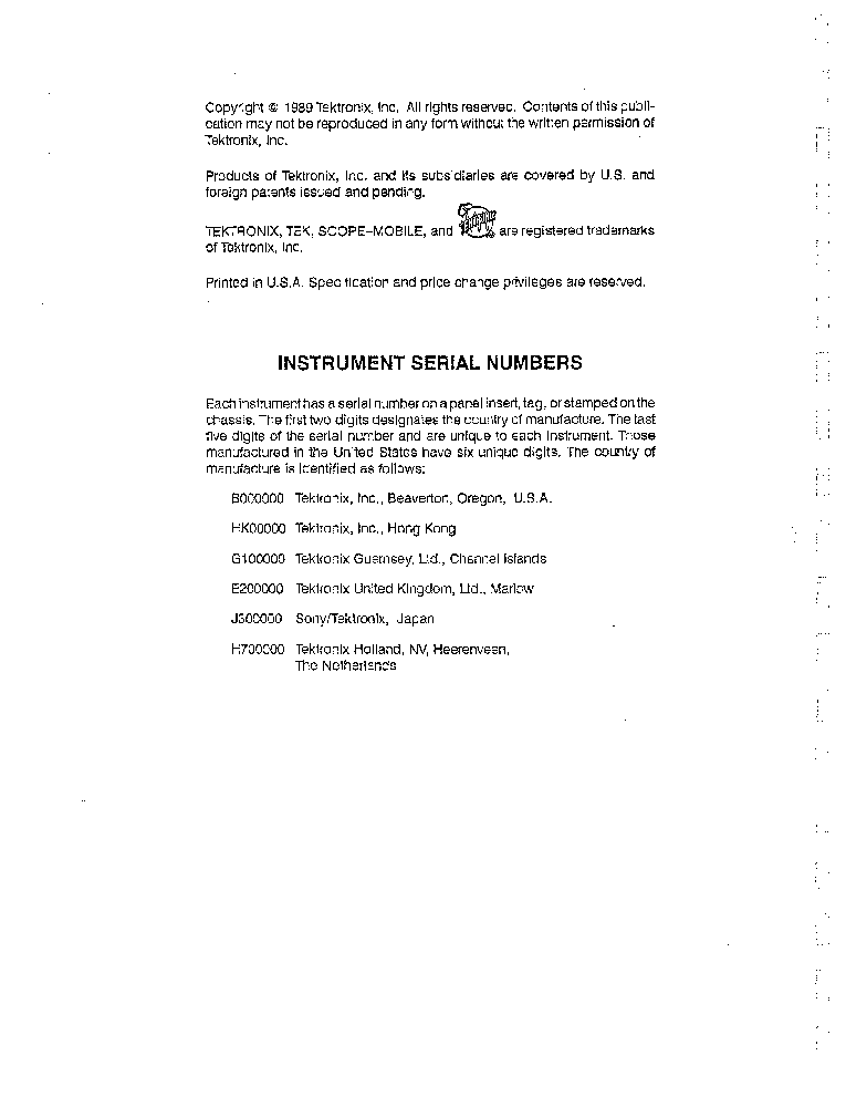 TEKTRONIX 2235A INSTRUCTION service manual (2nd page)