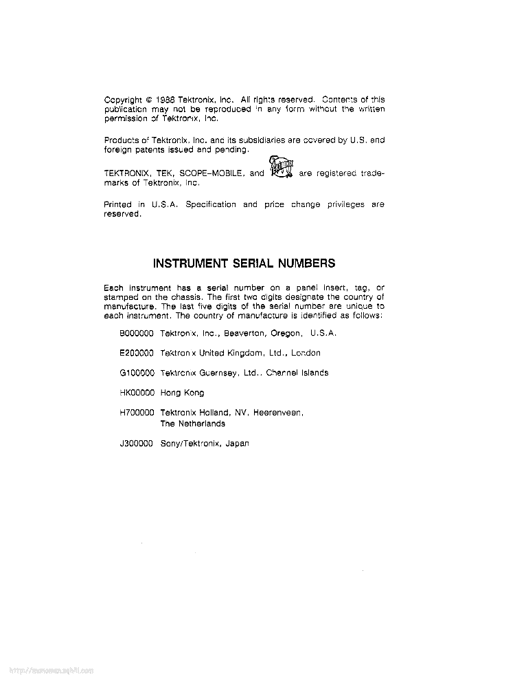 TEKTRONIX 2245A service manual (2nd page)