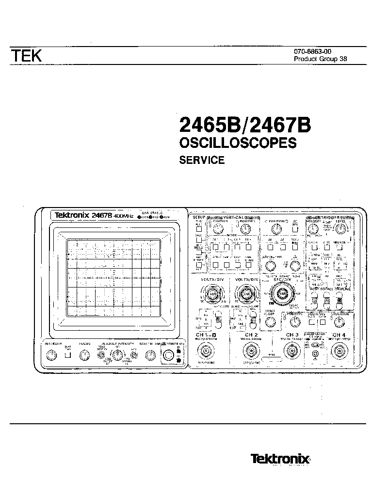 TEKTRONIX 2465B 2467B SM service manual (1st page)
