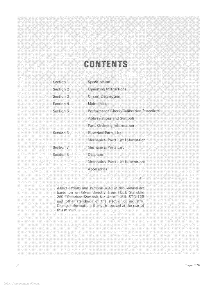 TEKTRONIX 576 service manual (2nd page)