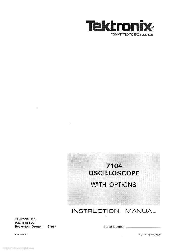 TEKTRONIX 7104 service manual (1st page)
