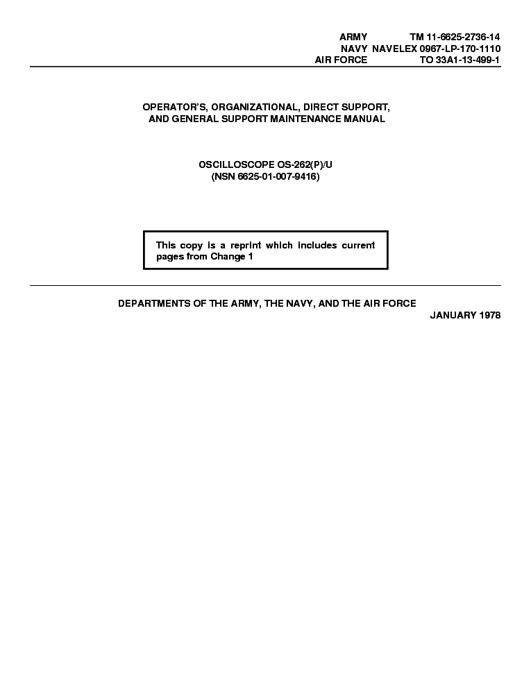 TEKTRONIX 7623A VS R7623A STORAGE OSCILLOSCOPE service manual (1st page)