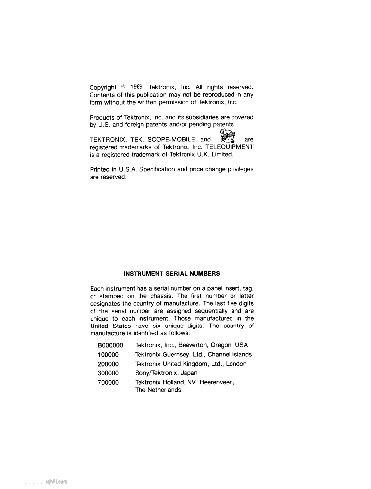 TEKTRONIX 7A22 service manual (2nd page)