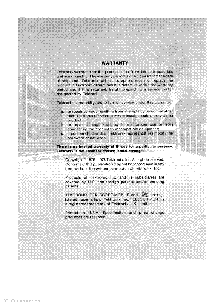 TEKTRONIX 7L5 service manual (2nd page)