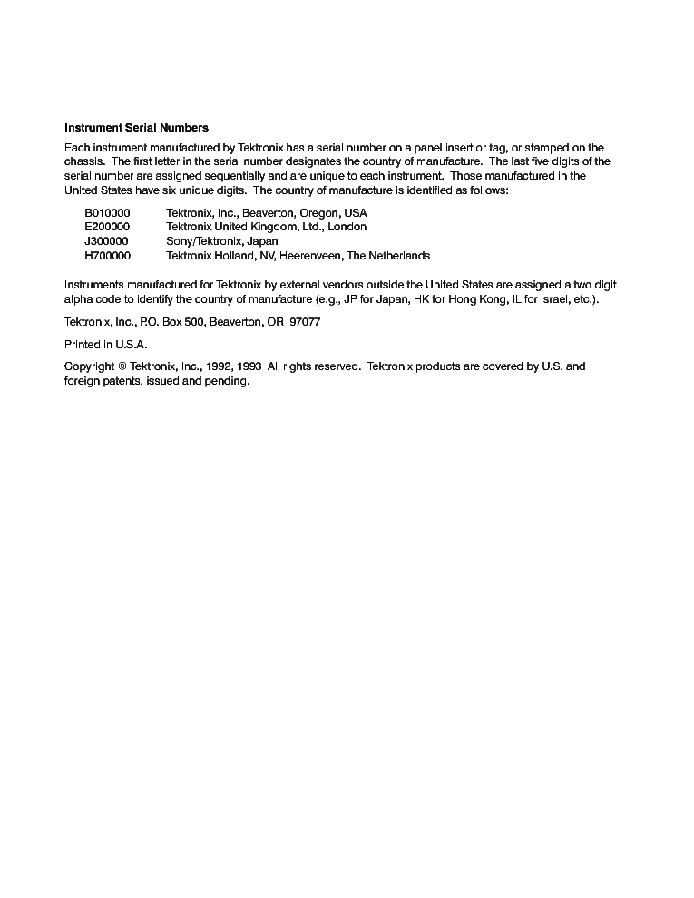 TEKTRONIX AM503A SM service manual (2nd page)