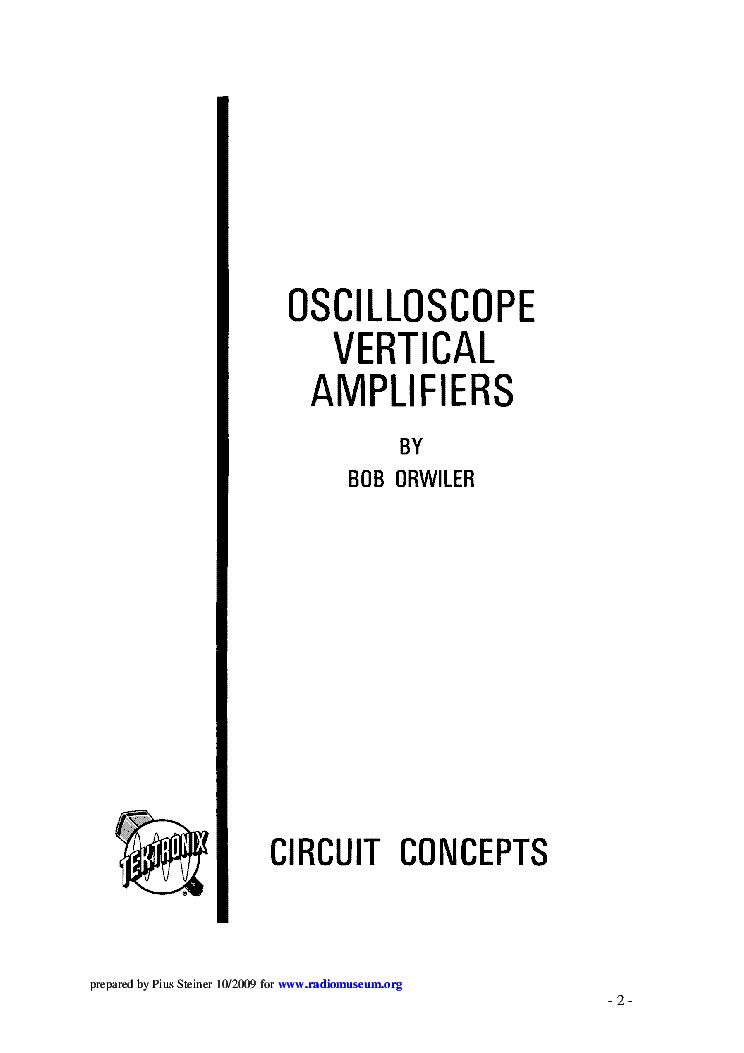 TEKTRONIX OSCILLOSCOPE VERTICAL AMPLIFIERS service manual (2nd page)